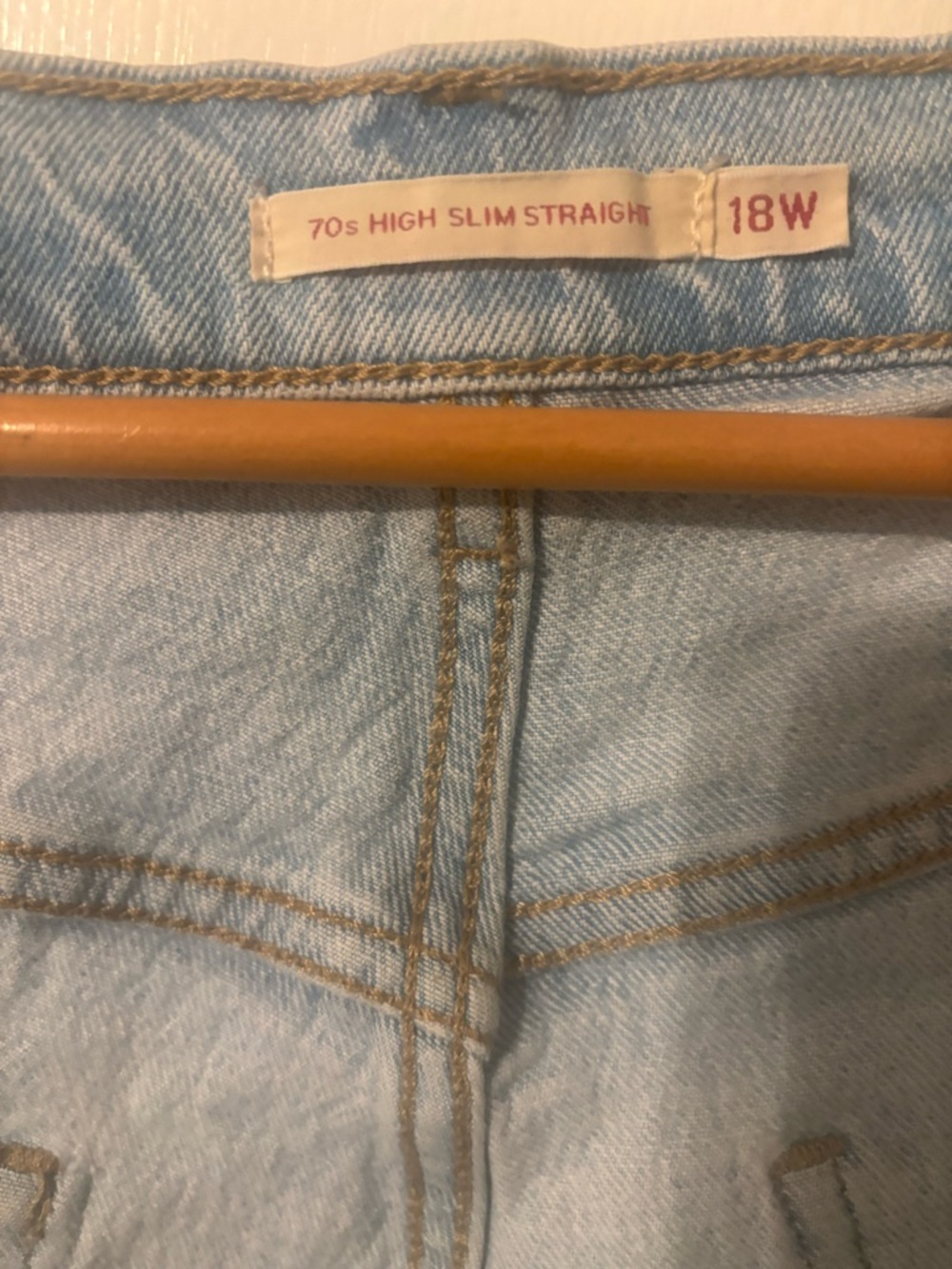 Levi's Light Blue Straight Leg Jeans - High Slim Fit
